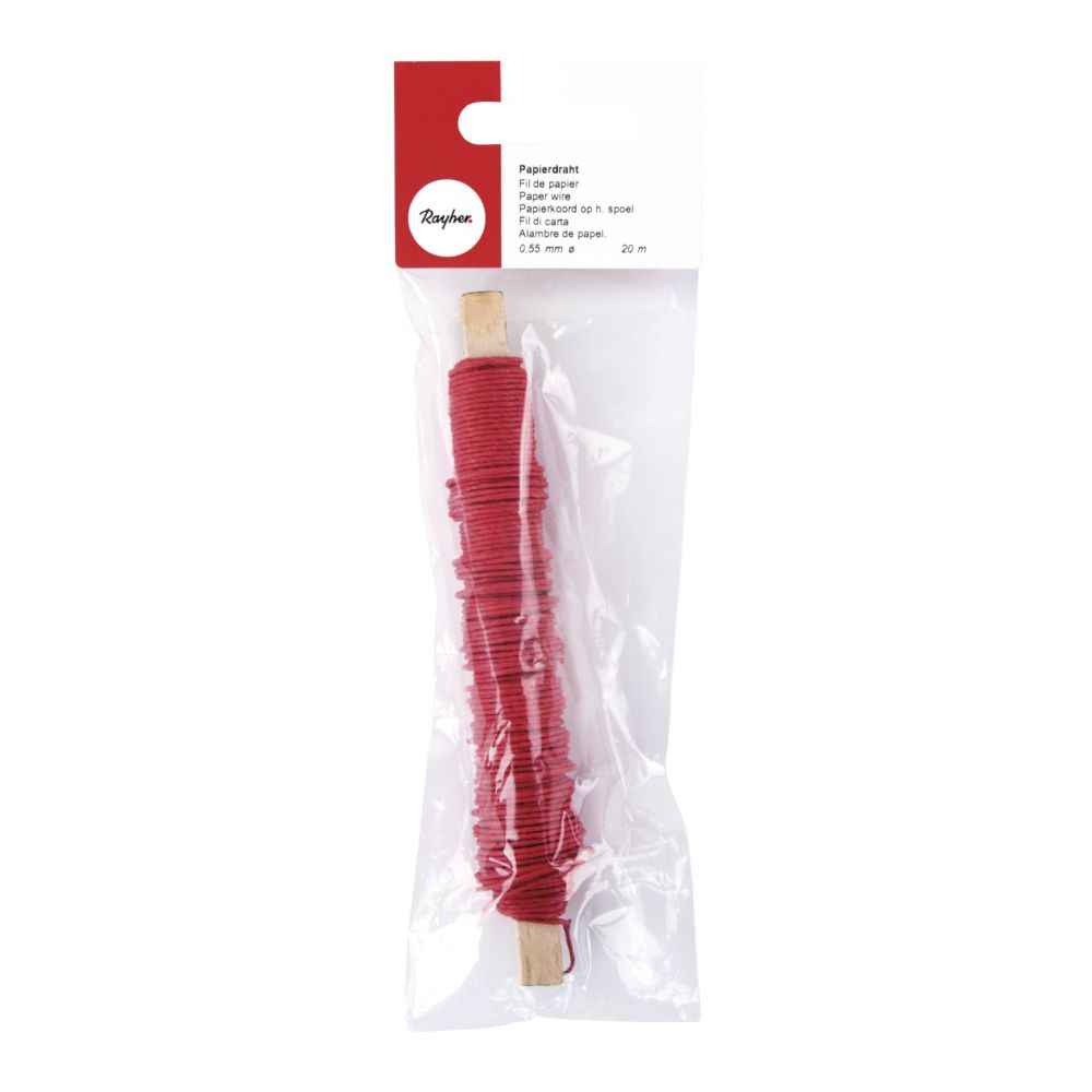 Papierdraht 0,55mm auf Holzwickel a 50g (20m) Papierdraht 0,55mm auf Holzwickel a 50g (20m)