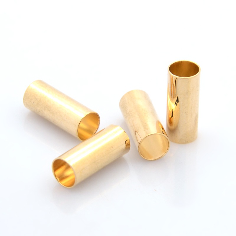 Metallhülse gold, 16x7 mm, 10 Stück