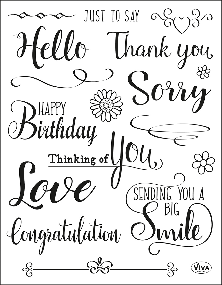 Silikonstempel Just to say Wörter Schriftzug Clear Stamp Stempel transparent