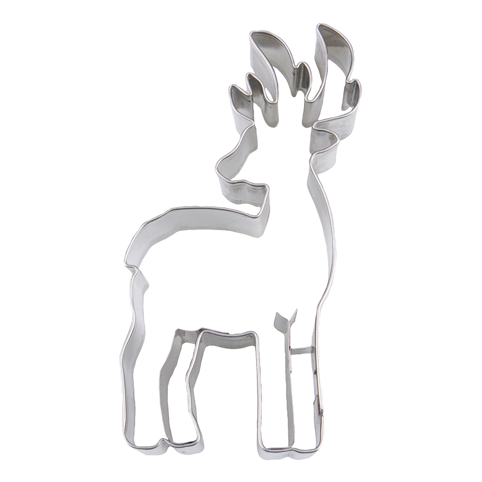 Ausstechform Hirsch Deer 11cm Waldtier Edelstahl Keksausstecher