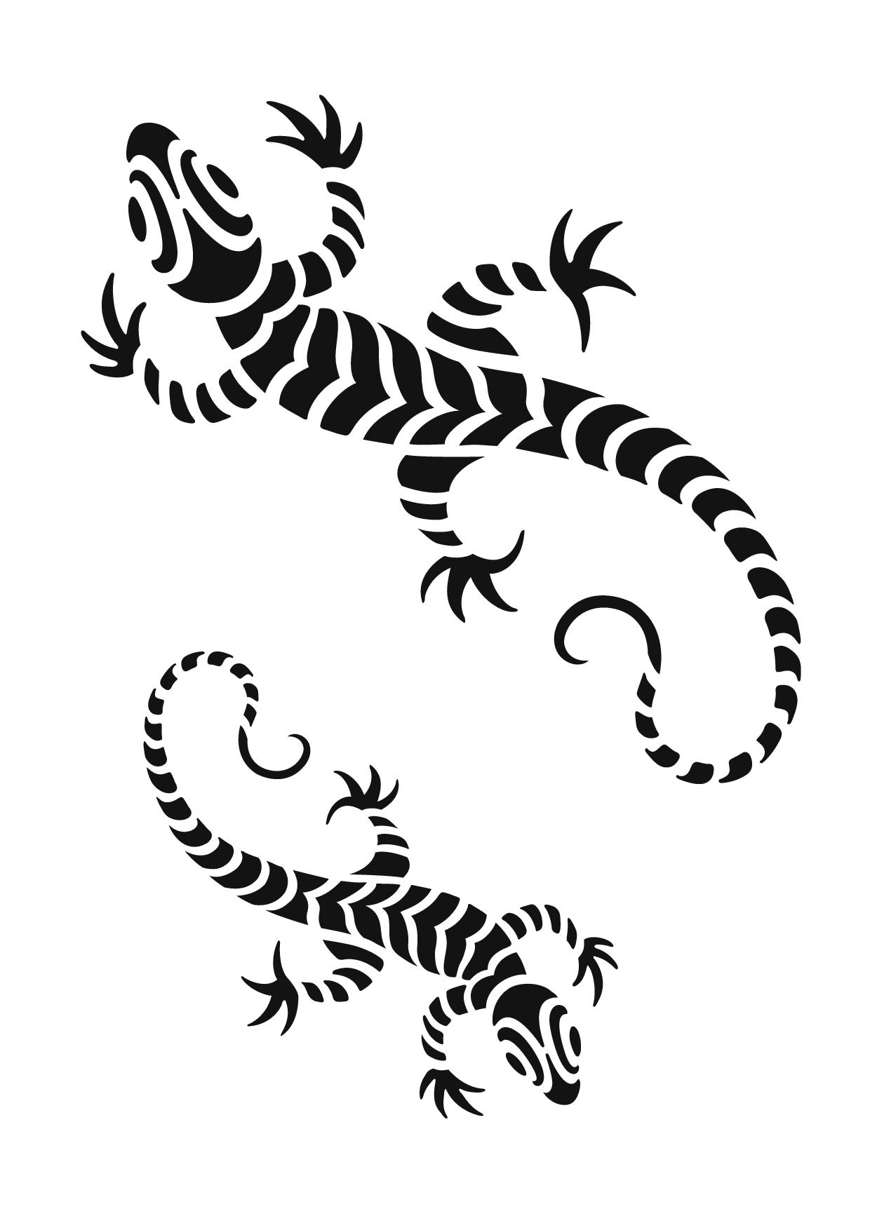 Schablone-Gecko