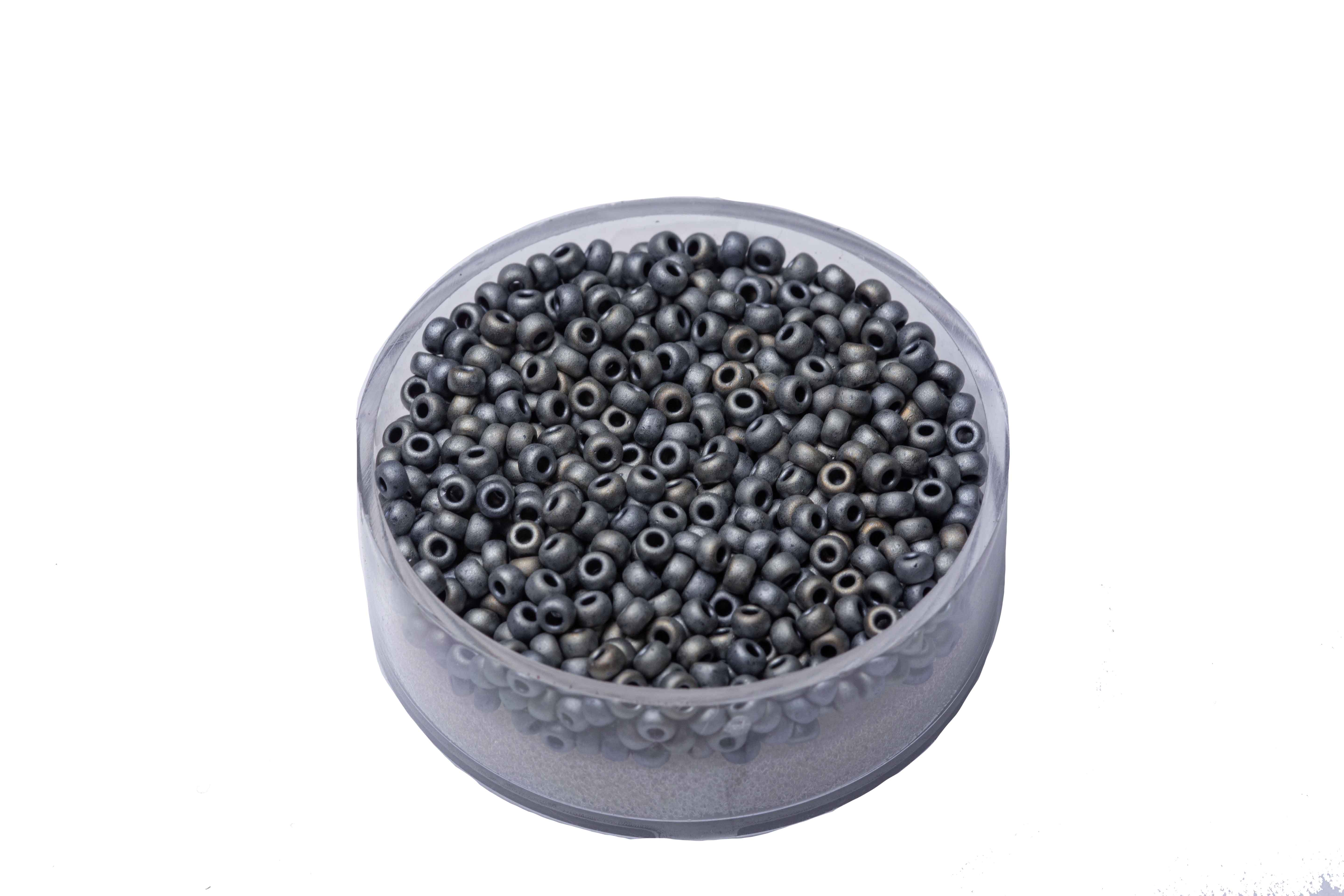 Japanische Miyuki Beads Rocailles opaque dark grey 2,2mm 10g