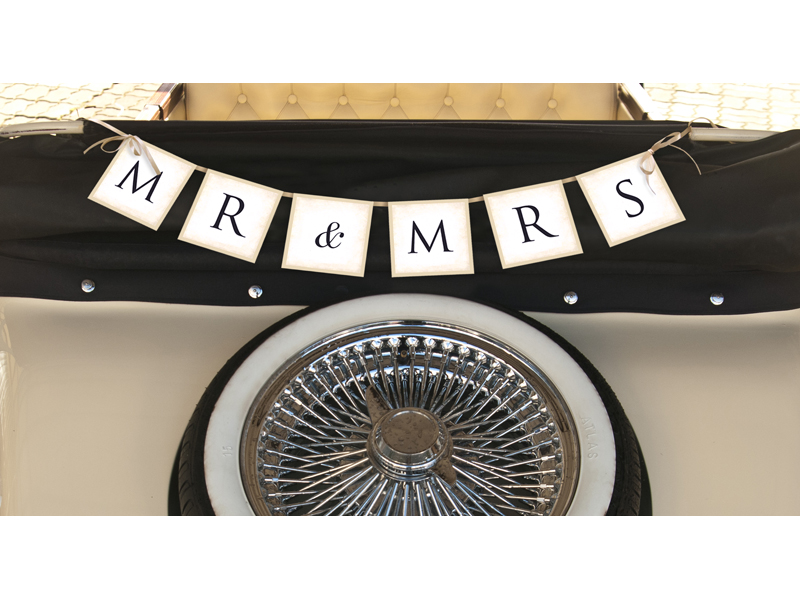 Wedding Banner Hochzeits Girlande Mr Mrs 77cm