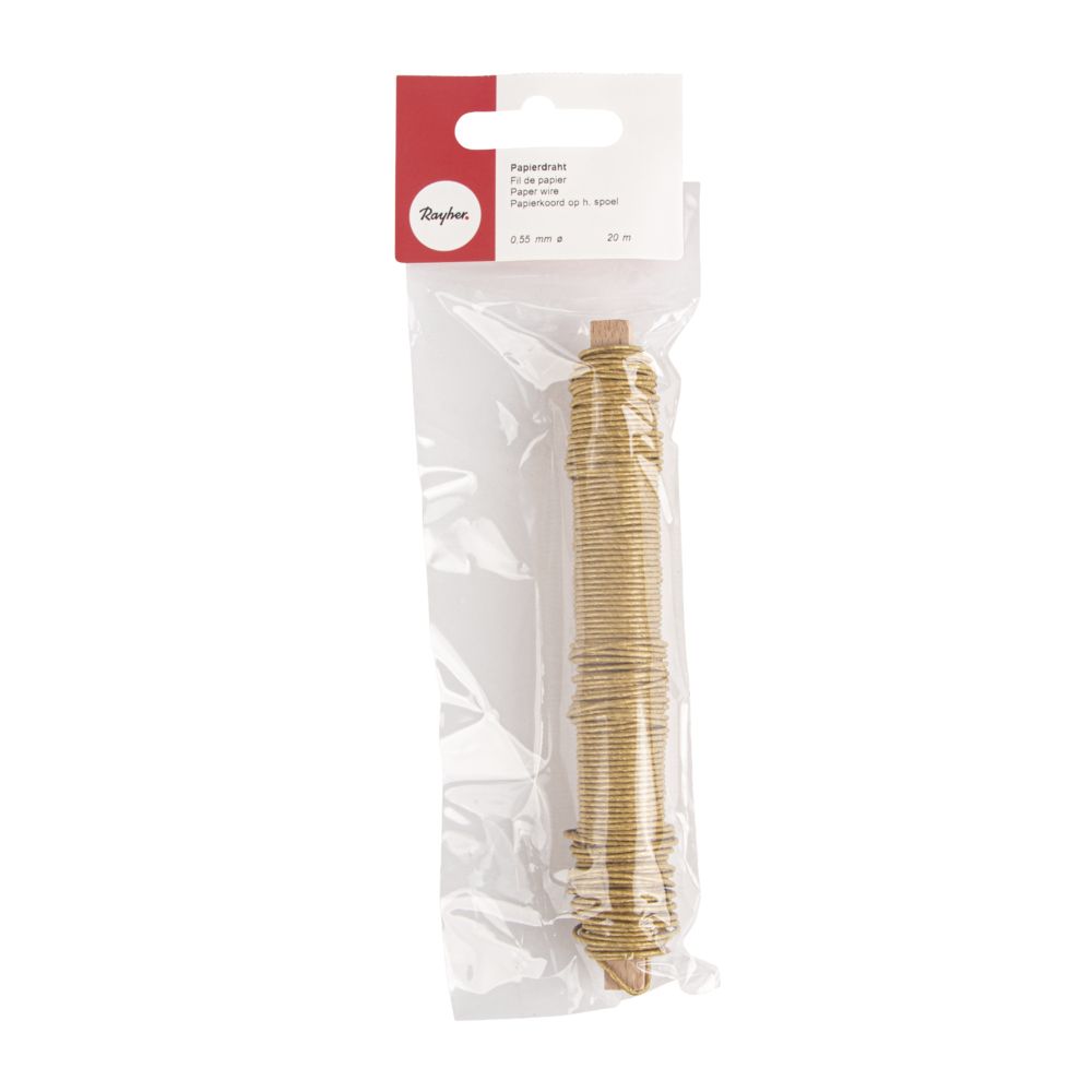 Papierdraht 0,55mm auf Holzwickel a 50g (20m)