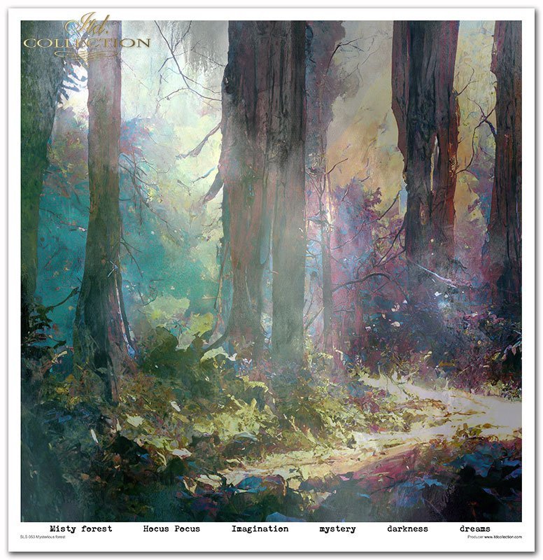 Scrapbooking-Papier Set Mysterious Forest 10 Stk/Pkg. 30x30cm 200g