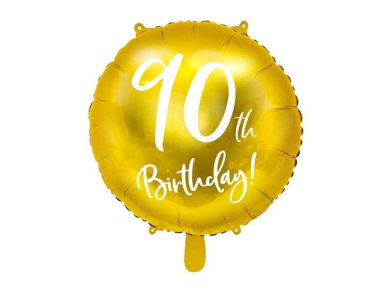 Foil Balloons Folienluftballon 90. Geburtstag 45cm 1 Stück 