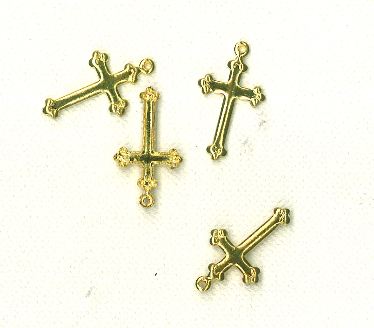 Anhänger Kreuz klein 18x10mm, gold, 5 Stück