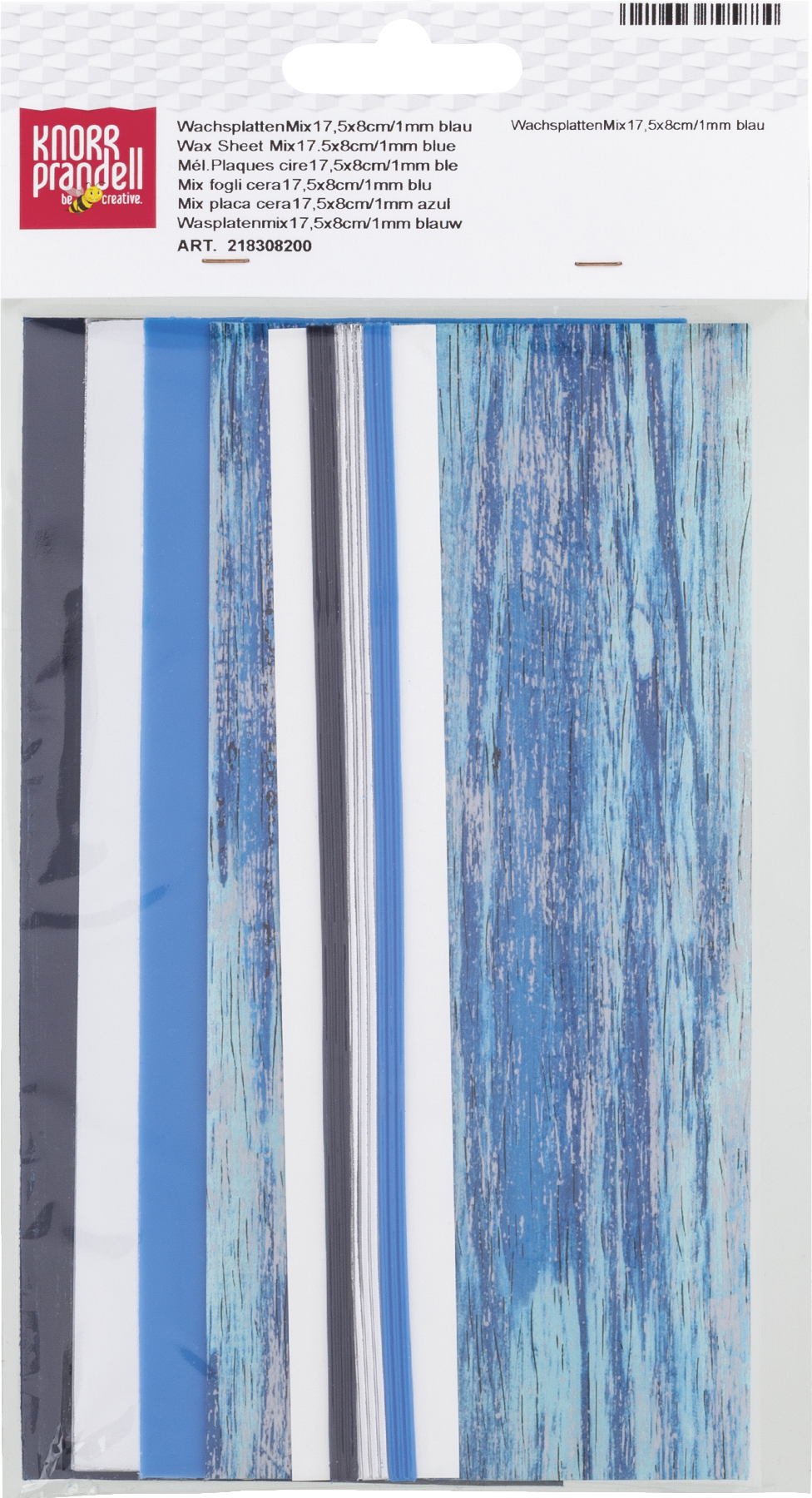 Wachsplatten-Sortiment "Sortierung Blau" Wachsplatten: 175 x 80 x 0,5 mm Wachsstreifen: 175 x1mm Wachsplatten-Sortiment "Sortierung Blau" Wachsplatten: 175 x 80 x 0,5 mm Wachsstreifen: 175 x1mm