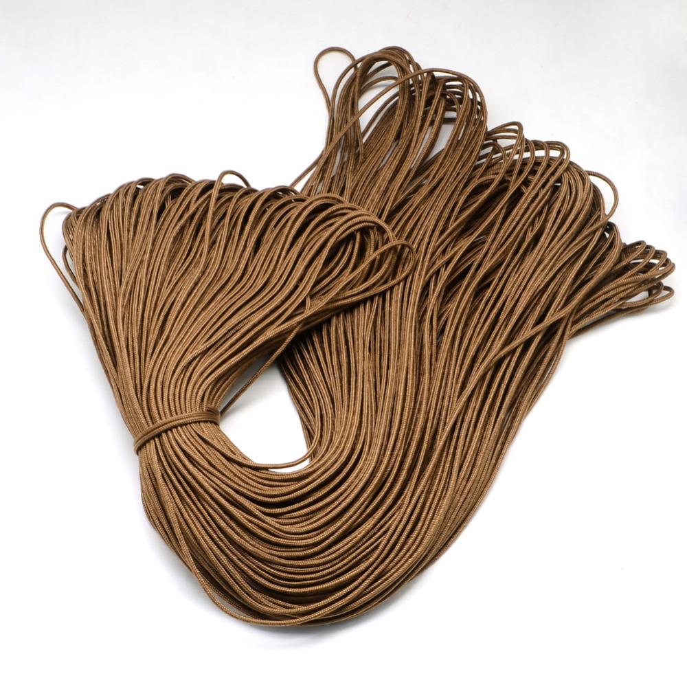 Paracord Kordel UNI MITTELBRAUN einfärbig 2mm 10m/ Bund