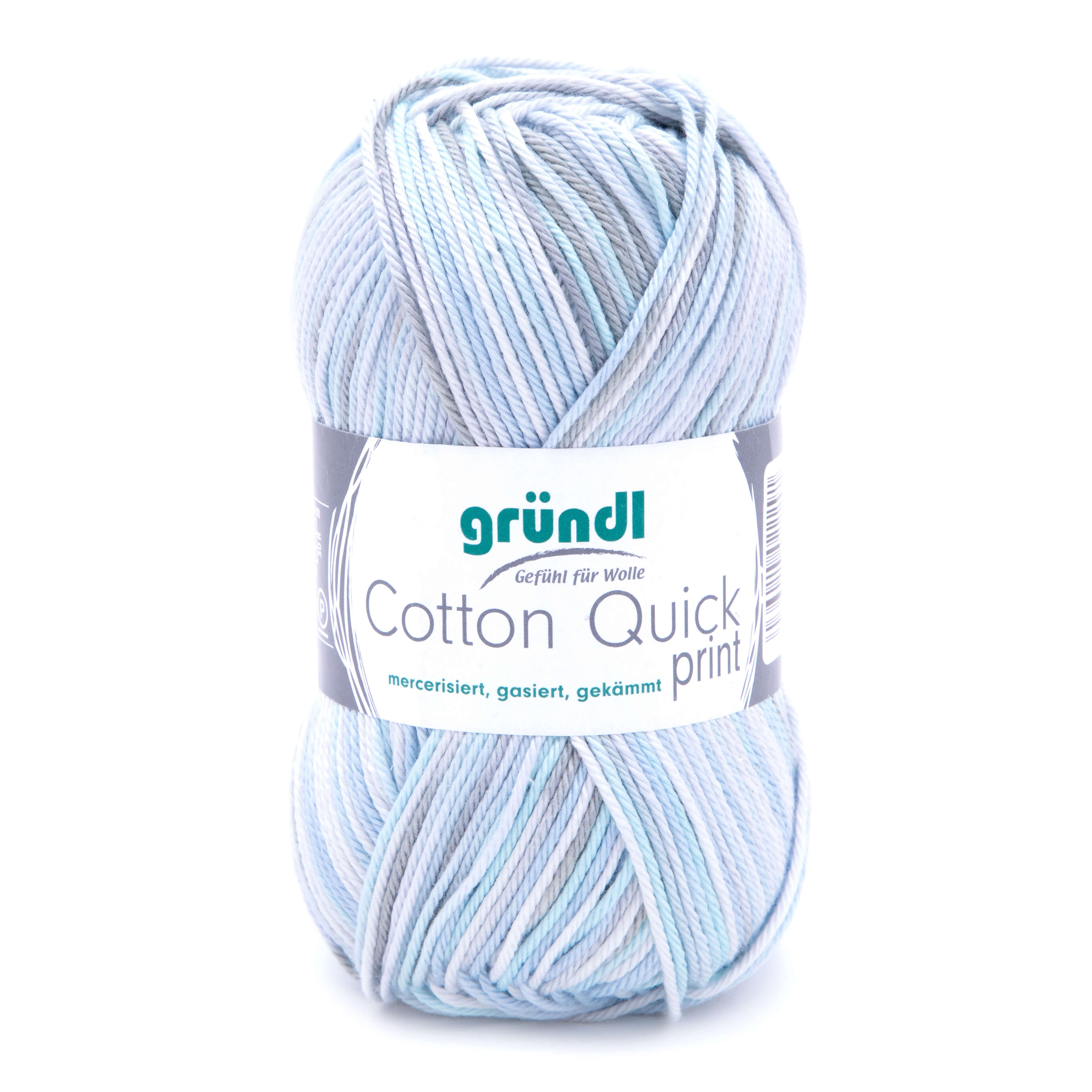 Gründl Cotton Quick Print 50g 125m 100 % Baumwolle (mercerisiert, gasiert, gekämmt) Gründl Cotton Quick Print 50g 125m 100 % Baumwolle (mercerisiert, gasiert, gekämmt)
