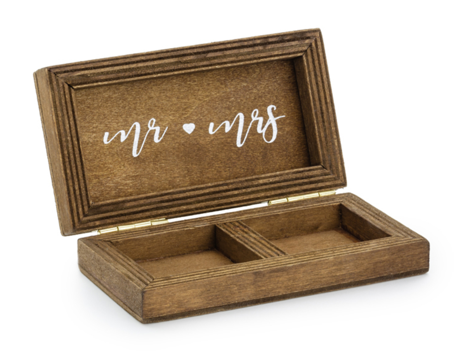Wooden Wedding Ringbox Ringschatulle 10x5,5cm