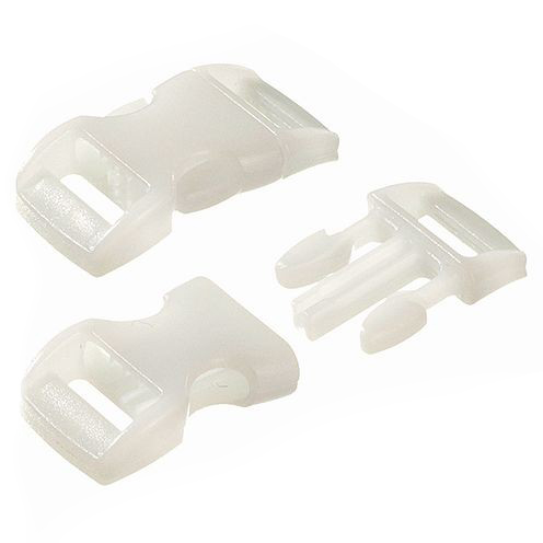 Survival Klickschnalle 20 mm,  weiß, 5 Stück/Btl