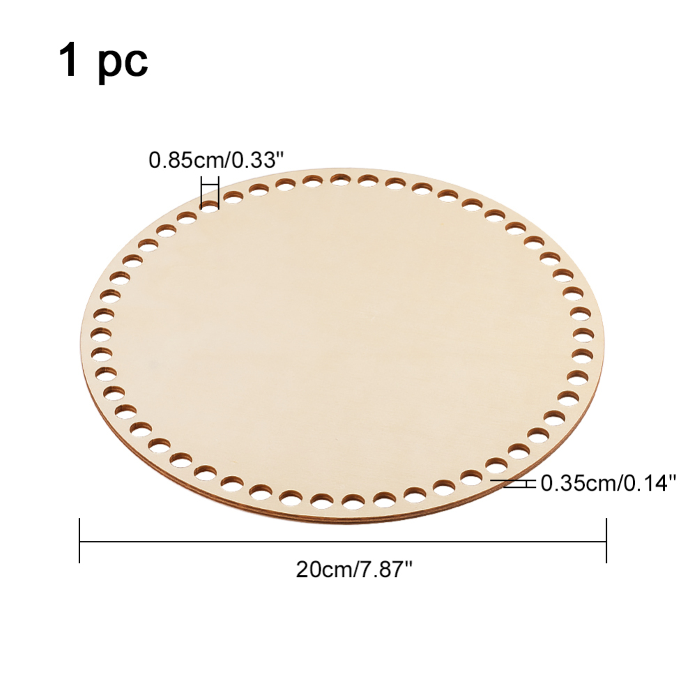 Taschenboden Zedernholz Häckeln/Stricken rund 200x3.5 mm Bohrung: 8.5 mm