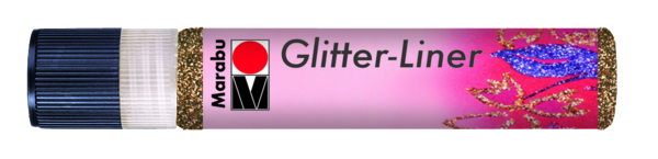 Marabu-Glitter Liner Glitter-Nougat Stoffmalfarbe Fabric Paint 25ml