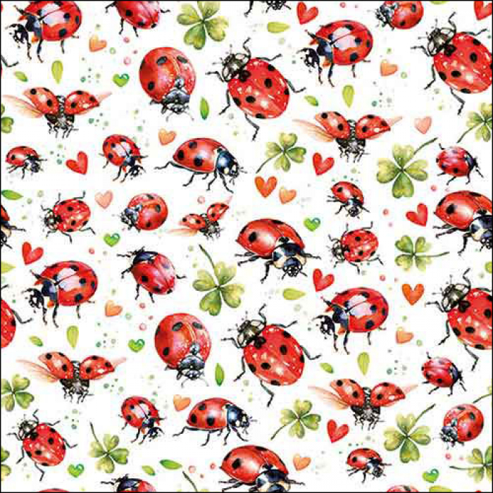 Servietten Ladybug Flight 33x33cm 20 Stück 3-lagig 100% FSC 