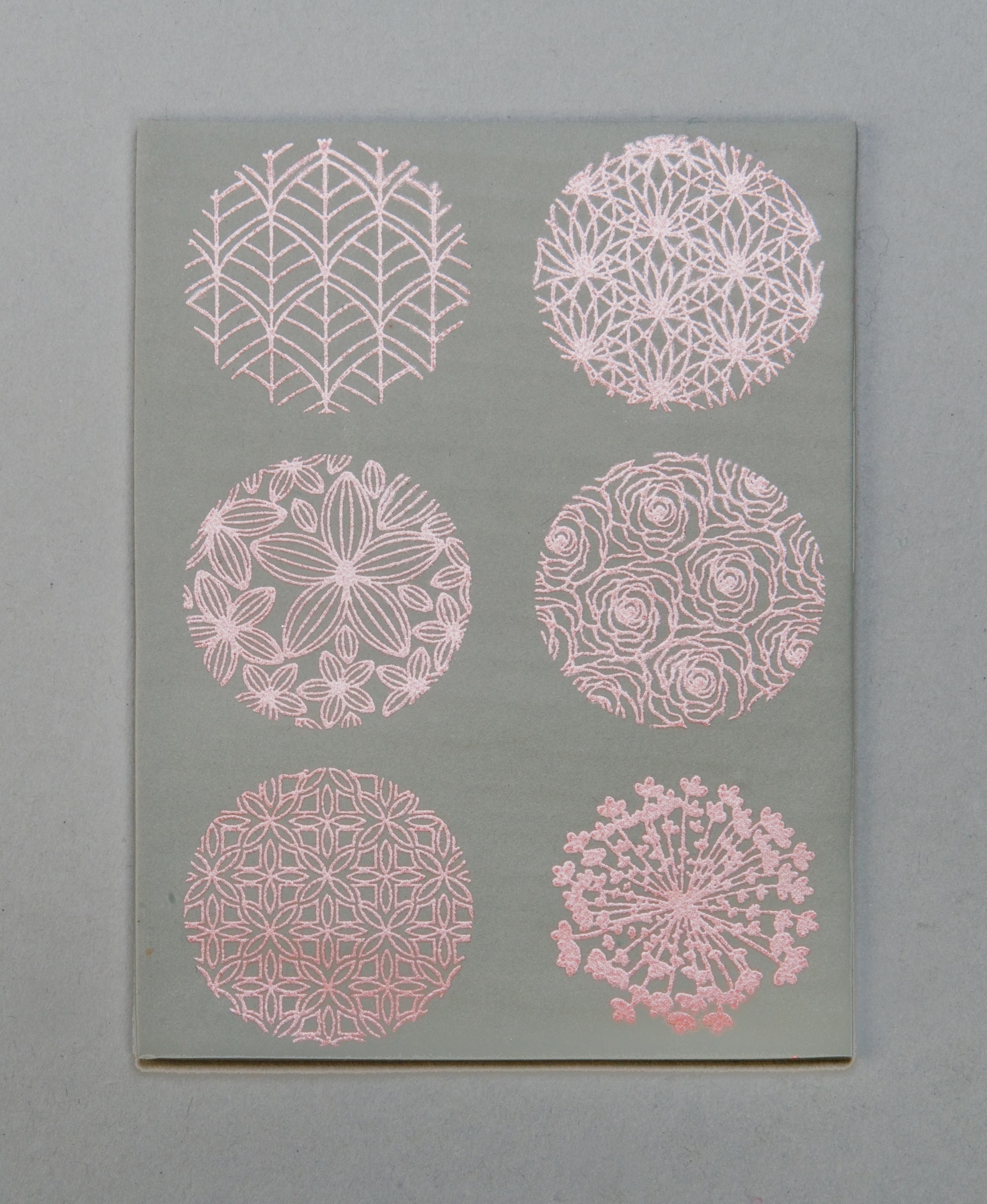 Sculpey Silk Screens Schablonen  Floral, Siebdruckschablonen Set