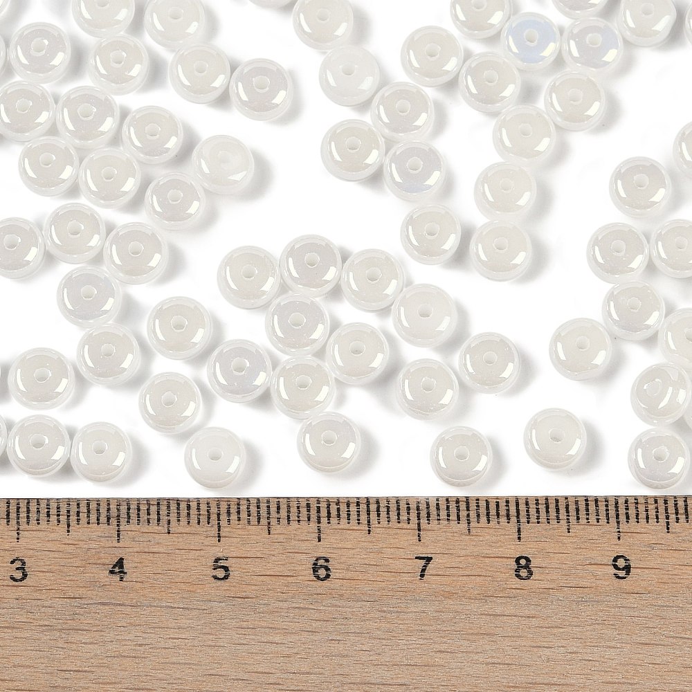 Glasperlen Donut Rondell opak Pastell 6,5x3mm 100 Stück Glasperlen Donut Rondell opak Pastell 6,5x3mm 100 Stück