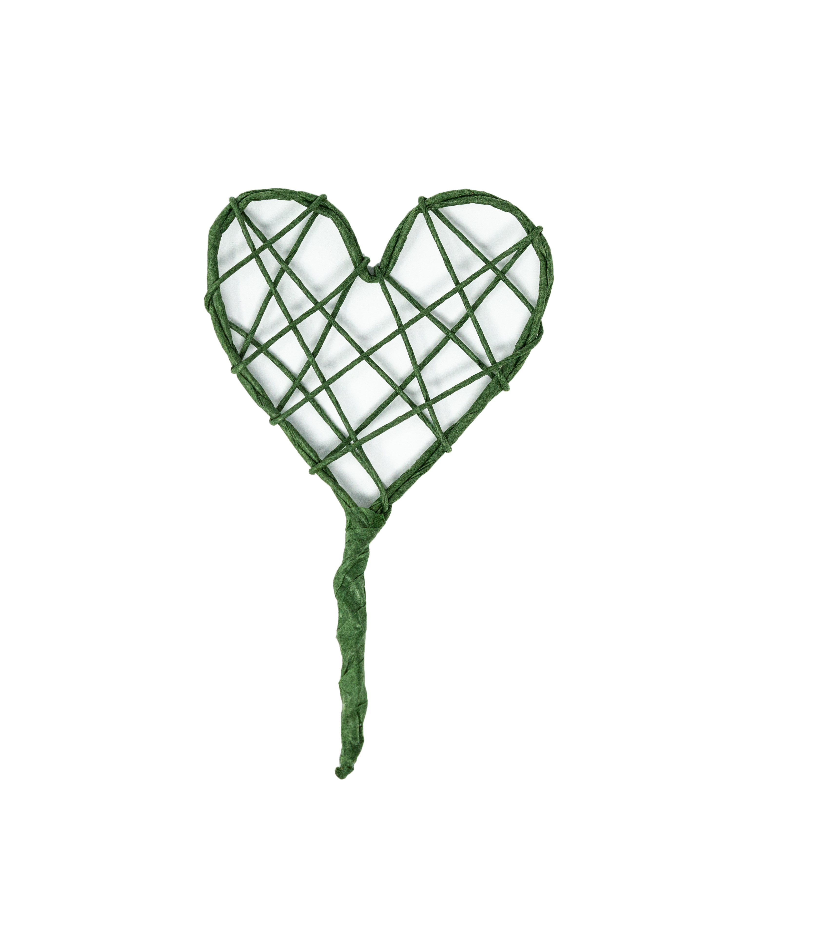 Herzen aus Papierdraht grün 38x36mm, per Stück