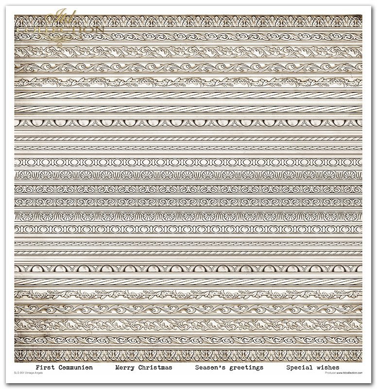 Scrapbookingpapier Set Vintage Angels 310x320 mm 11 Blatt