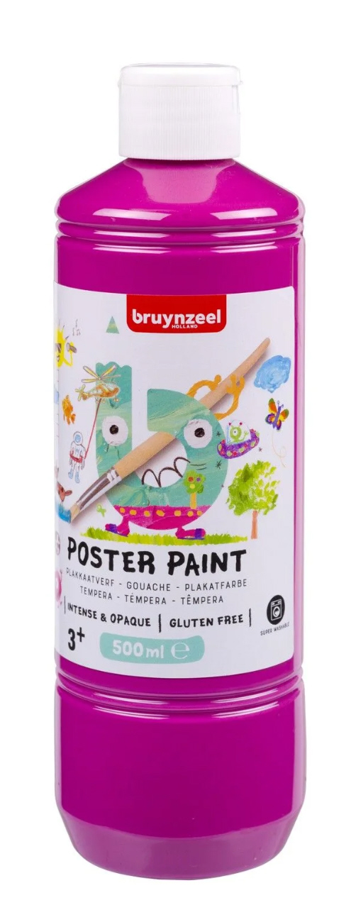 Bruynzeel Gouache Plakatfarbe DUNKELROSA 500ml Bruynzeel Gouache Plakatfarbe DUNKELROSA 500ml