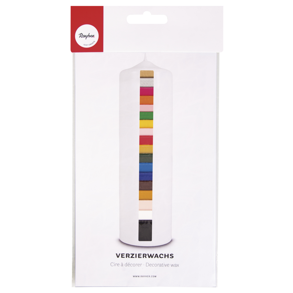 Wachsfolie 10 x 5 cm 18 Farben sortiert, Wachsplatten, Verzierwachs