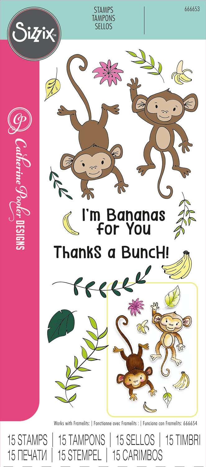 Sizzix™ Stempelset Going Bananas transparent 15 Stück von Catherine Pooler Sizzix™ Stempelset Going Bananas transparent 15 Stück von Catherine Pooler