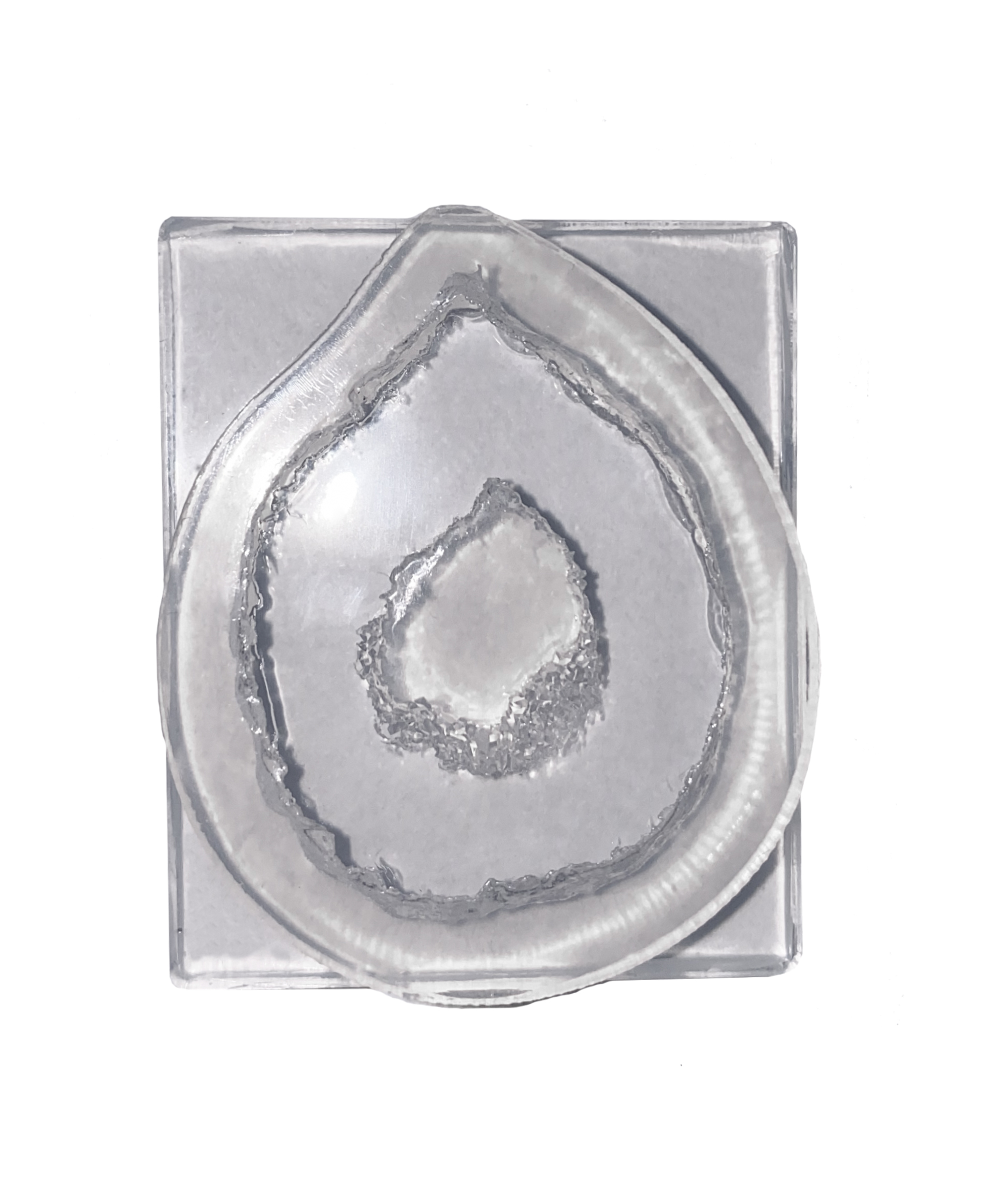Silikongießform Geodenachat Agate Slice 3,5x2,5cm Schmuckanhänger