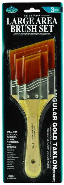 3er-Set Flachpinsel abgeschrägt Synthetikhaar 2,5-7,6 cm