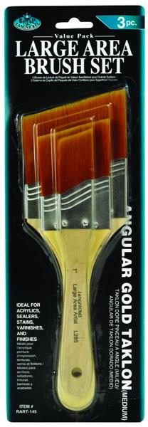 3er-Set Flachpinsel abgeschrägt Synthetikhaar 2,5-7,6 cm