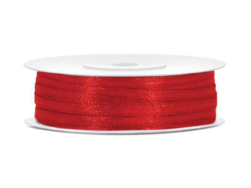 Satinband 3mm Candy Apple Red