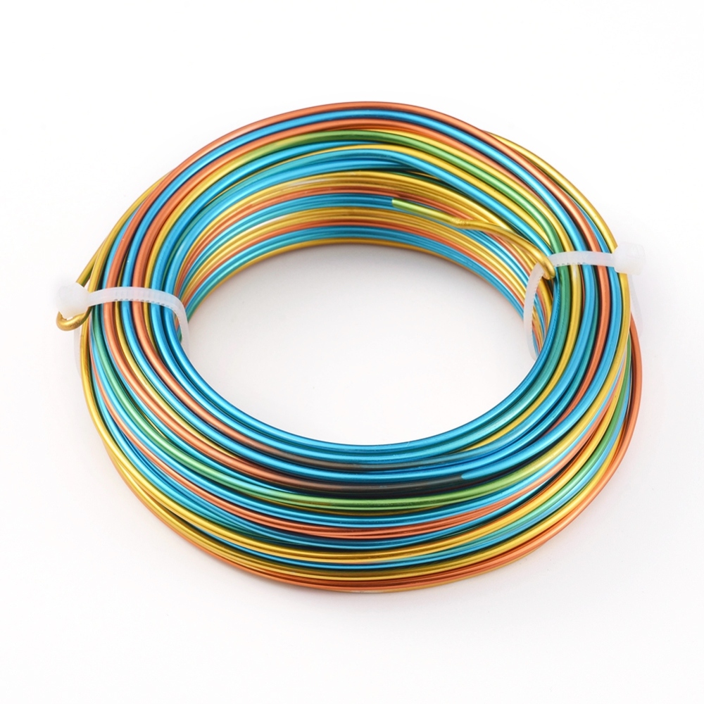 Aludraht 2mm multicolor, 5-färbig, 58m/Rolle