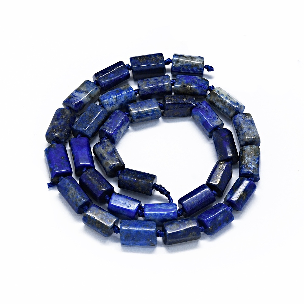 Natürlicher Lapis Lazuli Edelsteinperlen Quader 11~13x6~8x6~8mm 29 Stück/Strang