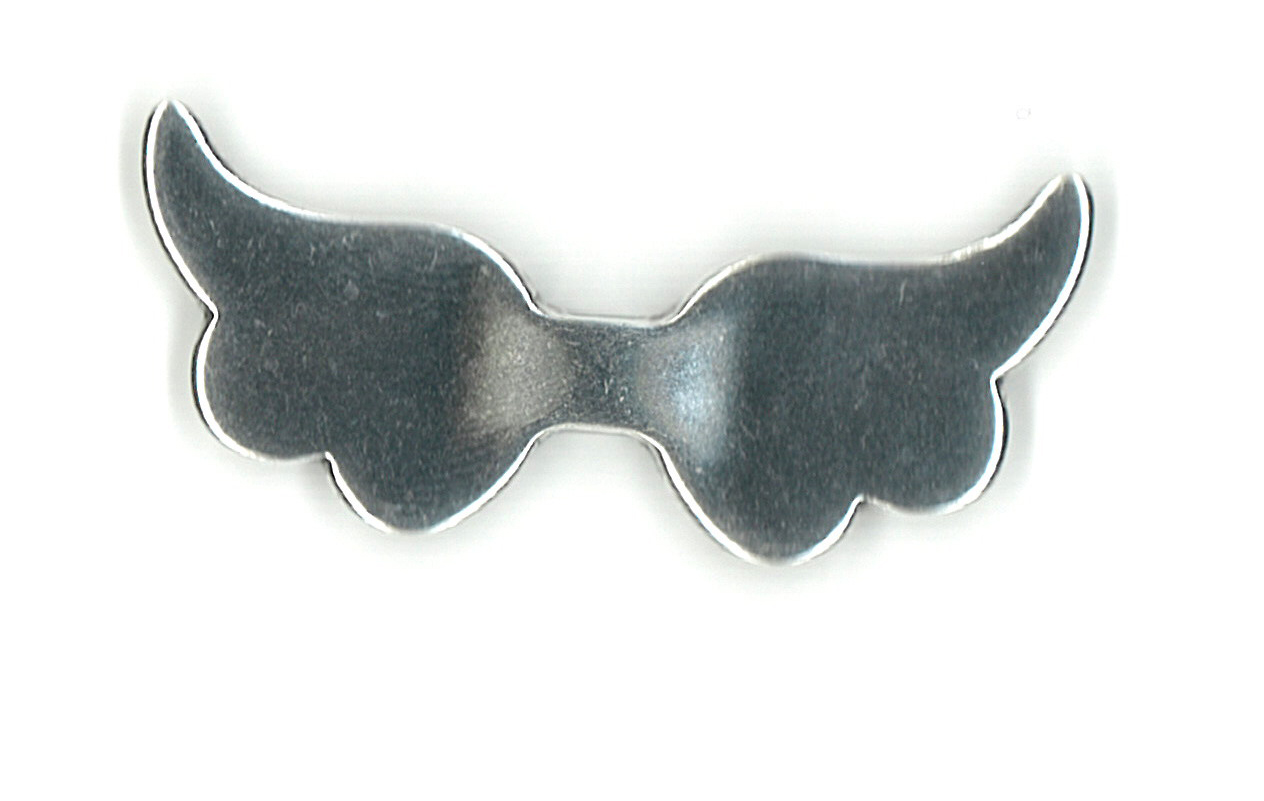 Metall - Engelflügel silber glatt, 1,5x4 cm, 1 Stück
