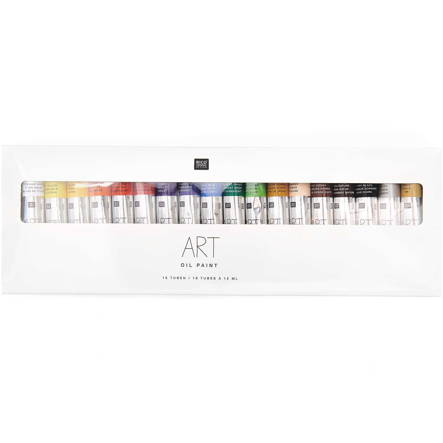 ART Ölfarben-Set 18 Tuben á 12ml 