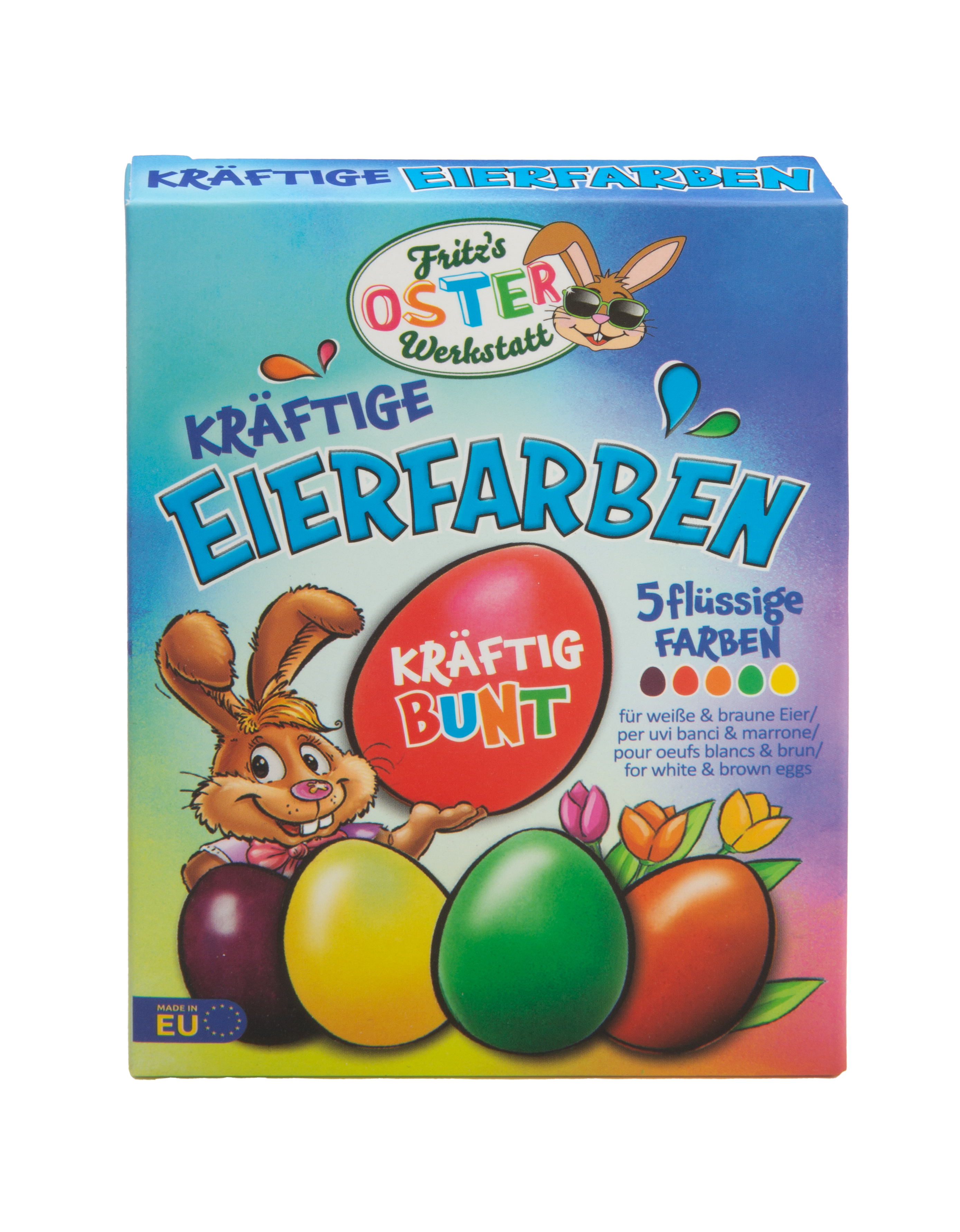 Kräftige Eierfarben Set 5 flüssige Farben Fritz´s Osterwerkstatt