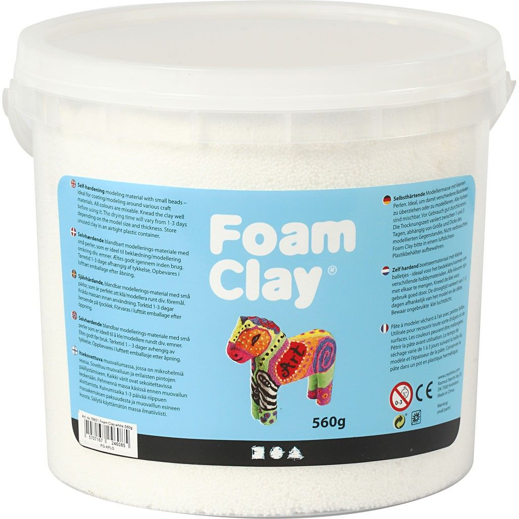 Foam Clay XL,560g, lufttrockende Modelliermasse mit kleinen Kügelchen