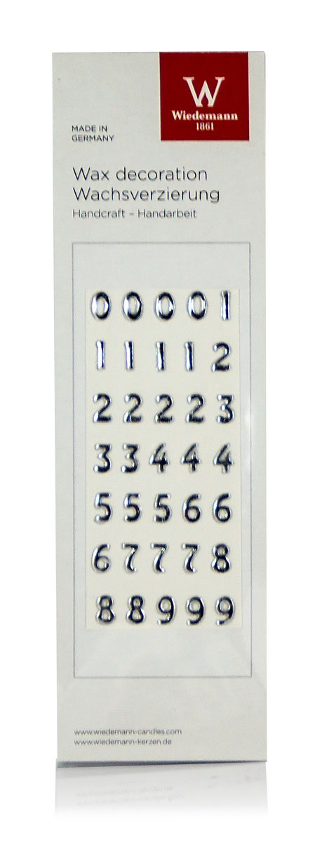 Wachsverzierung Zahlen 8mm 35 Stück 0-9 Wachsverzierung Zahlen 8mm 35 Stück 0-9