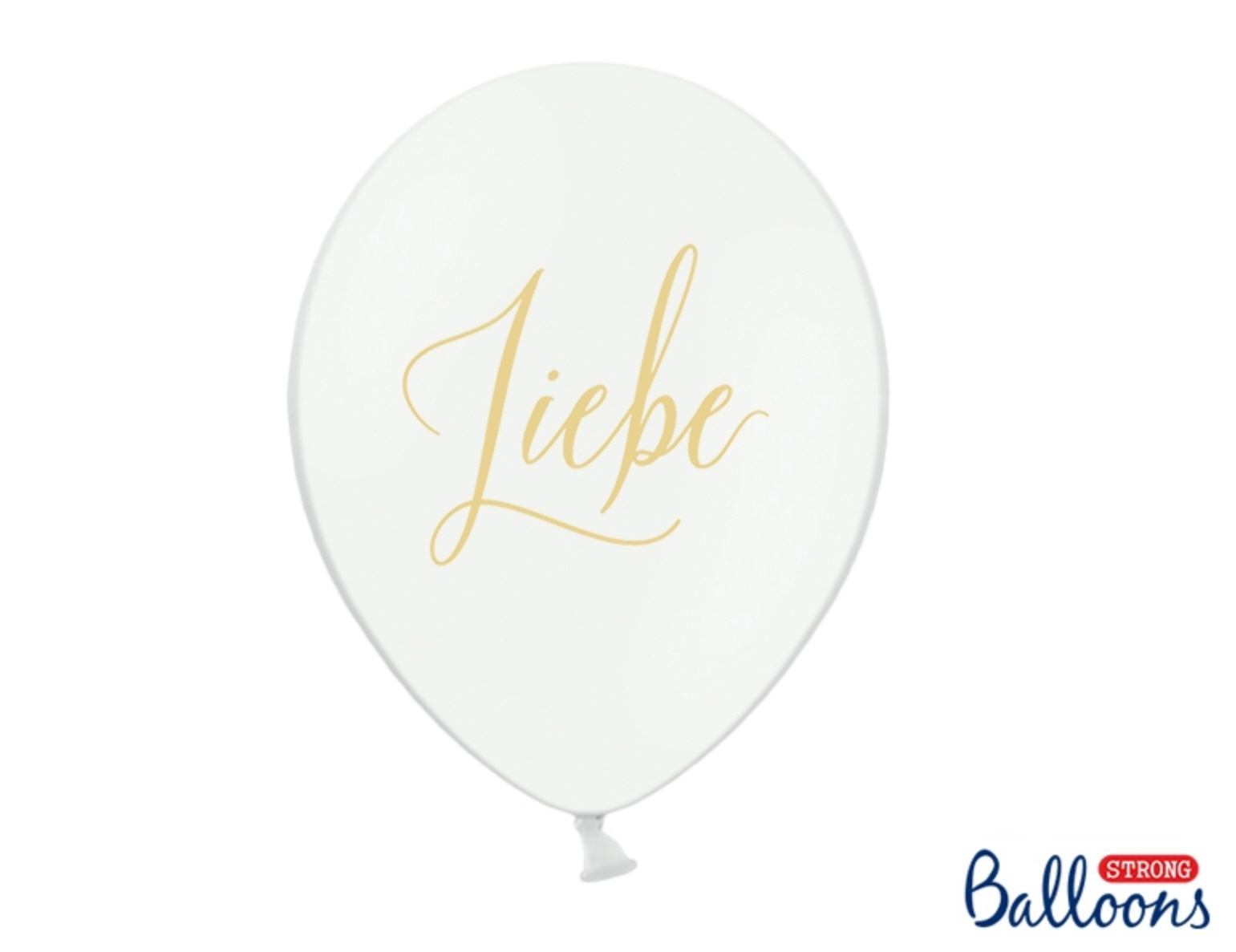 Balloons Liebe gold/weiß Luftballoone 30cm 5 Stk.