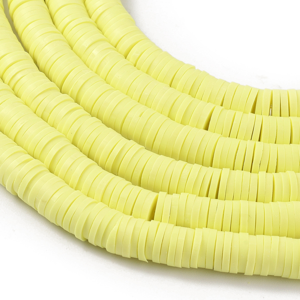 Heishi-Perlen Polymerclay Perlenscheiben 6x1mm 380-400Stk/Strang