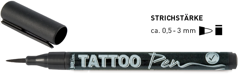 Tattoo Pen, Stift zum Haut bemalen, Pinselspitze