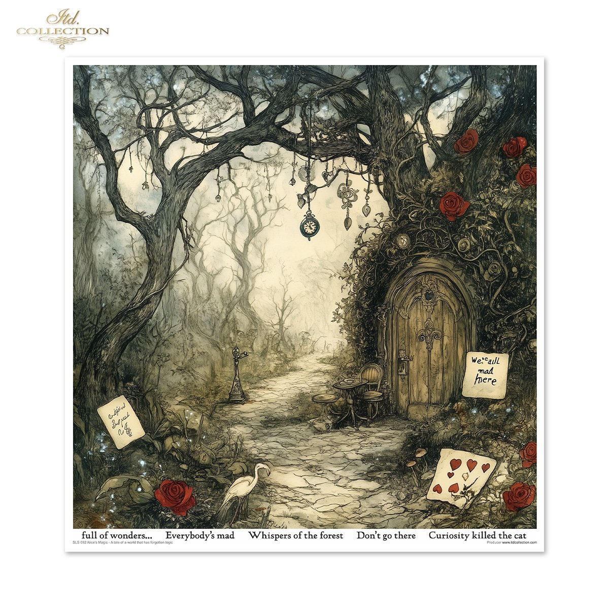 Designpapier-Set „Alice's Magic - A tale of a world that has forgotten logic vol. 2“ 310x320 mm 11 Blatt Designpapier-Set „Alice's Magic - A tale of a world that has forgotten logic vol. 2“ 310x320 mm 11 Blatt