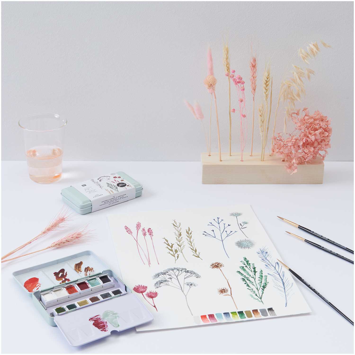 Aquarellfarb-Kasten Art Essentials Icy Colours 12x½ Näpfchen Rico Design Aquarellfarb-Kasten Art Essentials Icy Colours 12x½ Näpfchen Rico Design