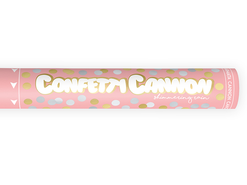 Konfettikanone metallische Kreise gold silber Konfetti-Shooter Confetti Cannon