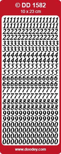 Shiny Outline Stickers Zahlen elegant gold Konturensticker 10x23cm Bogen