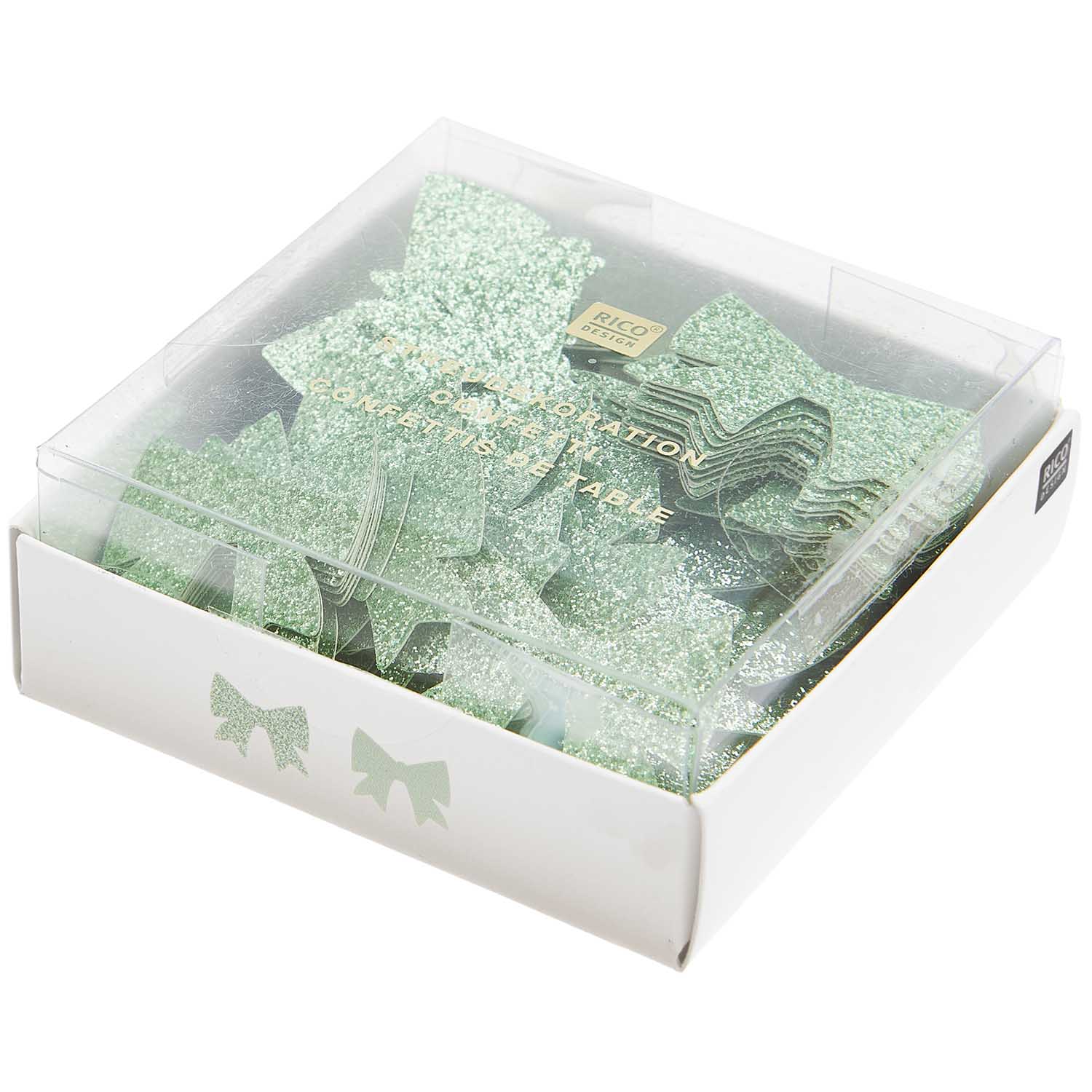 Streudekoration Schleifen Glitzer FSC MIX 3x2cm 20g Streudekoration Schleifen Glitzer FSC MIX 3x2cm 20g