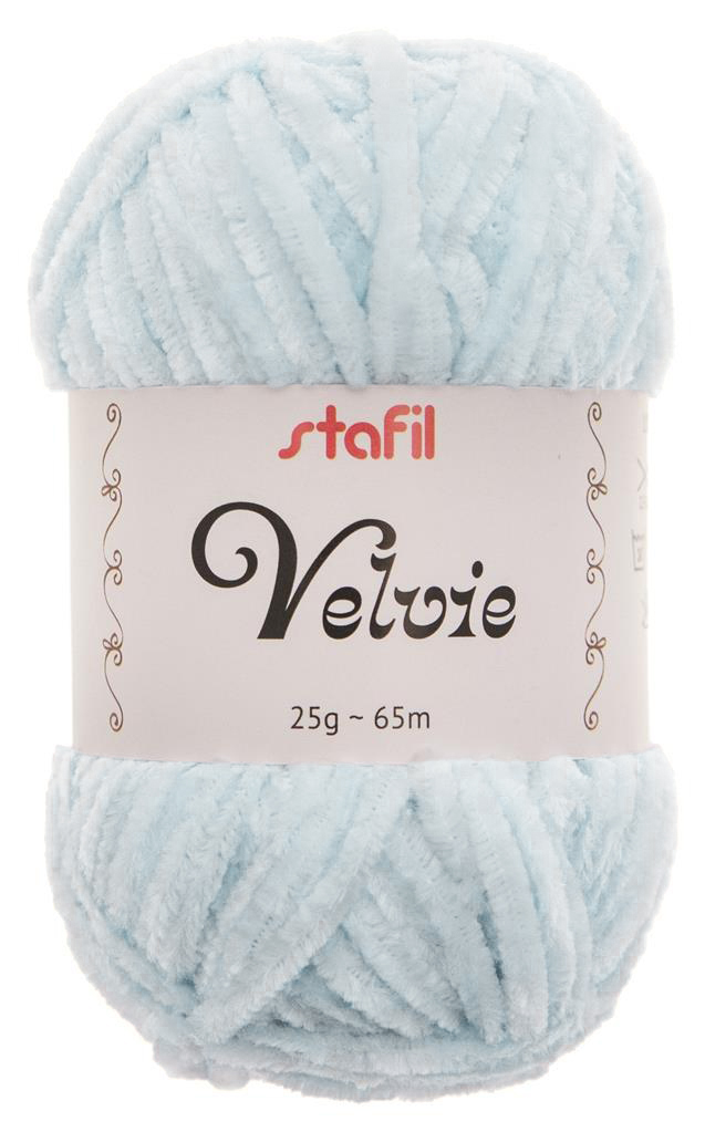 STAFIL Chenille-Garn Velvie HELLBLAU 25g 65m