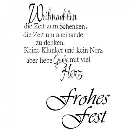 Efco Silikonstempel Stempel Clear transparent, Schriftzug Frohes Fest