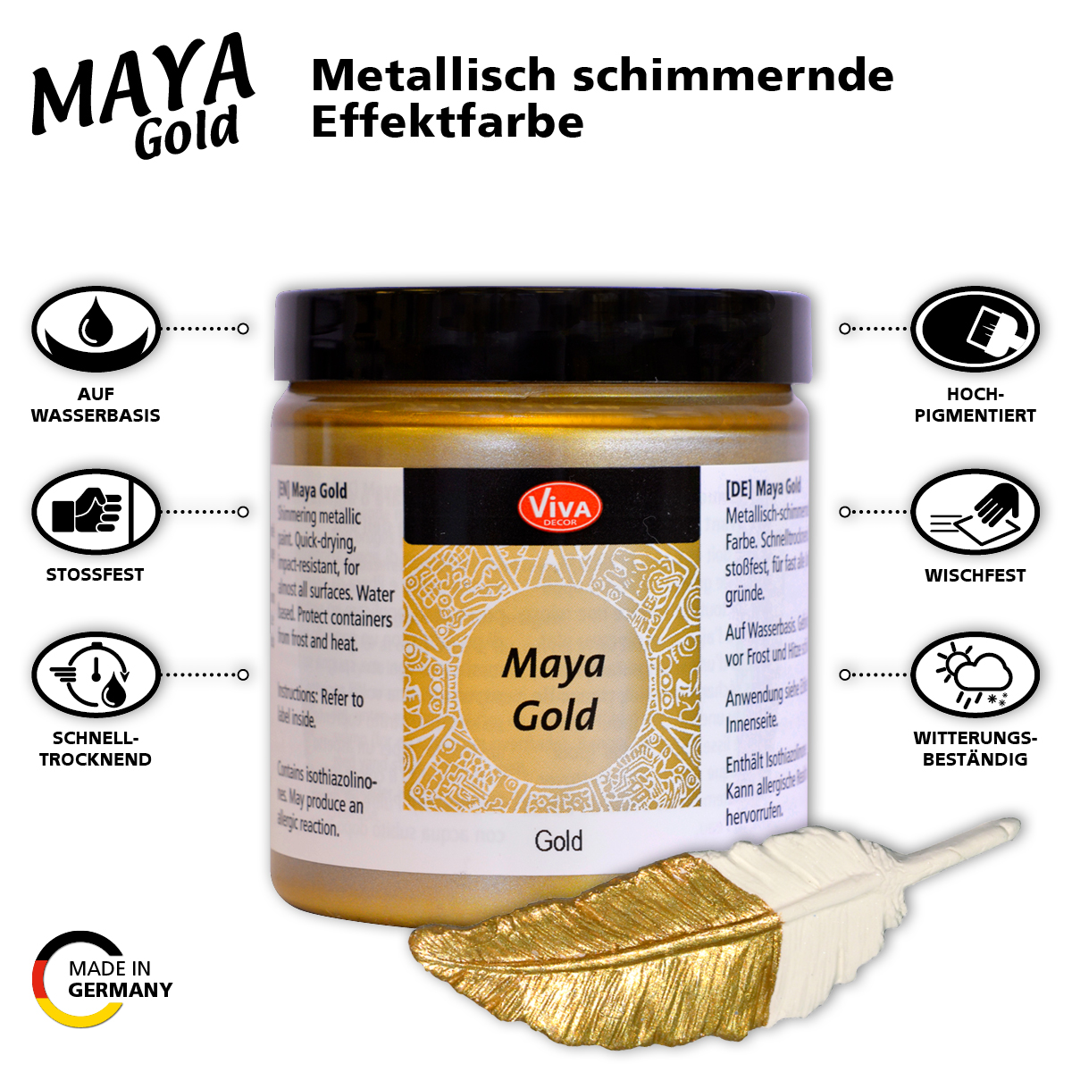  Maya Gold, 45ml  Metallicfarbe 