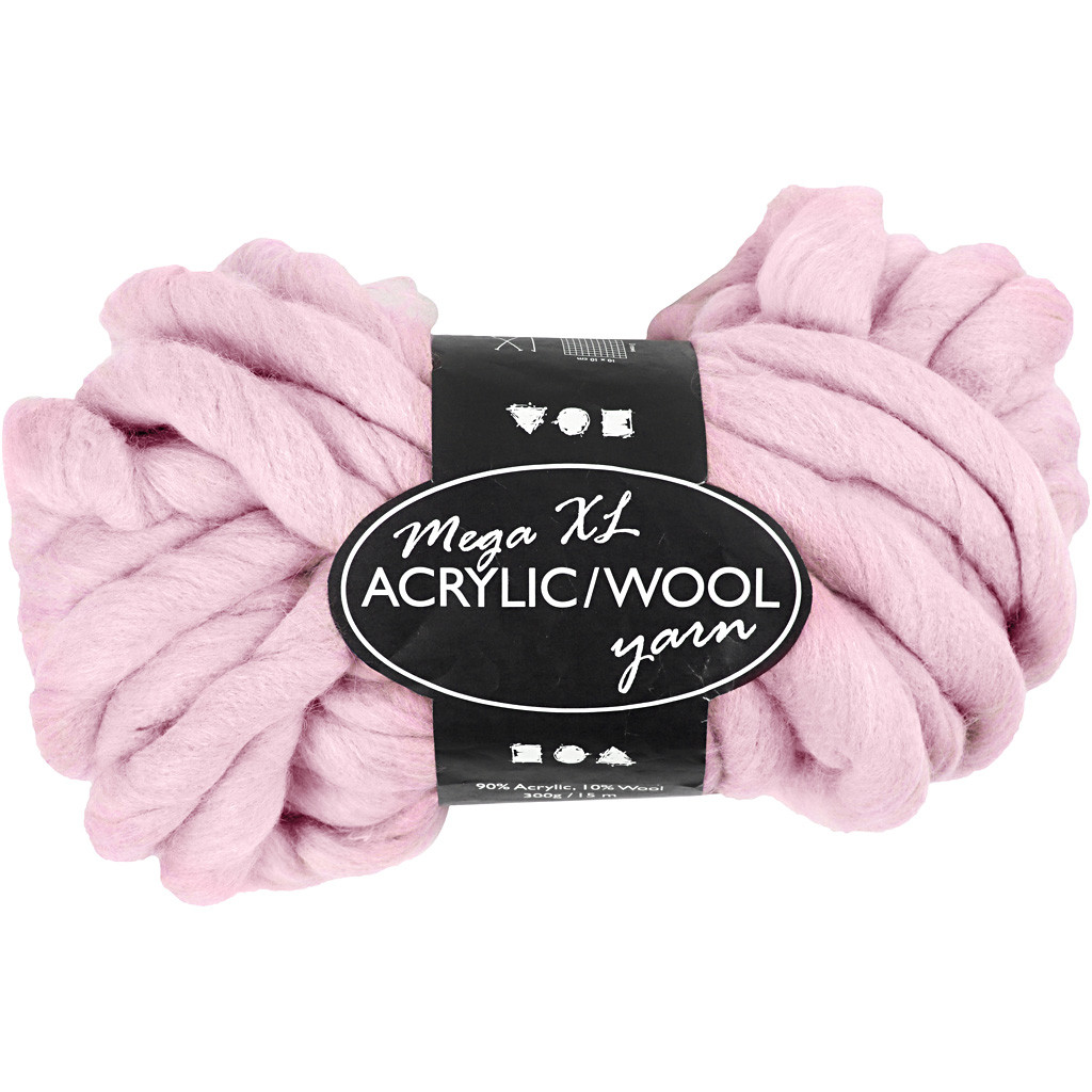 Mega XL Acrylic Woll Yarn Superwolle Chunky Garn Handstrick-Wolle 300g 15m