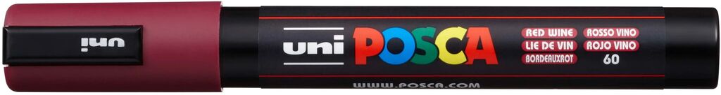 UNI POSCA Marker PC-5MC BORDEAUXROT mittelfeine Spitze 1,8 - 2,5mm